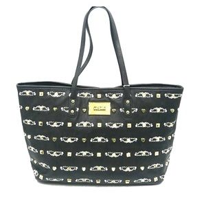Betsy Johnson Studded Black and White Tote Bag